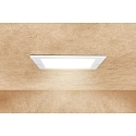 HEITRONIC Plafonnier encastré LE MANS carré IP44, blanche gradable