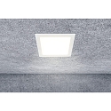 HEITRONIC Plafonnier encastré LE MANS carré IP44, blanche gradable