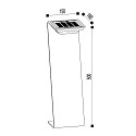 HEITRONIC Lampadaire d�ext�rieur Z-LINE avec capteur, avec connexion USB, avec batterie IP54, anthrazit gradable