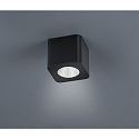 Surface-mounted LED downlight OSO for bathrooms, square, IP44, 7.5W 2700K 370lm 40�, CRi >90, dimmable, fixed, black matt