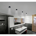 Helestra Downlight OSO LED angulaire, rigide, version pour montage en surface IP44, noir mat gradable