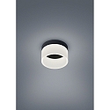 Luminaire de salle de bain LIV 15 forme de l'anneau IP30, noir mat gradable
