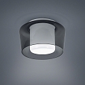 Helestra Luminaire de plafond CANIO E27 IP30, gris, blanc mat
