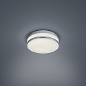 Luminaire de plafond ZELO 22 rond, rayonnement lat�ral IP44, chrome, blanc opale 