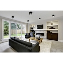 Helestra Luminaire de plafond KARI rond IP30, noir mat gradable