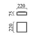 Helestra LED Ceiling luminaire ZELO 22 LED Bathroom luminaire, IP44, chrome