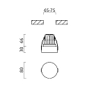 Helestra Plafonnier encastr� SKA rond IP20, gradable