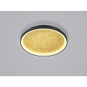 Luminaire de plafond MORI CCT Switch, avec diffuseur IP20, noir mat, feuille d'or gradable