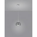 Helestra Luminaire � suspension FLUTE IP20, chrome, satin� gradable