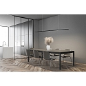 Helestra Luminaire � suspension LOOPY direct, avec diffuseur IP20, satin�, noir mat gradable