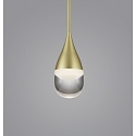 Luminaire à suspension DEEP réglable, avec diffuseur IP20, or mat 