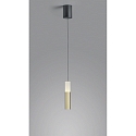 Luminaire � suspension LIDOS � 1 flamme, direct / indirect IP20, noir mat, feuille d'or gradable
