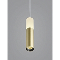 Helestra Luminaire � suspension LIDOS � 1 flamme, direct / indirect IP20, noir mat, feuille d'or gradable