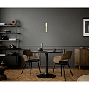 Helestra Luminaire � suspension LIDOS � 1 flamme, direct / indirect IP20, noir mat, feuille d'or gradable