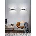 Helestra Luminaire mural FOSCA haut bas, semi-circulaire, indirect, commutable IP20, blanc mat 