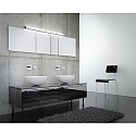 Helestra LED Wall luminaire LADO 120 LED Mirror lamp IP 44 black matt
