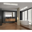 Helestra Luminaire de miroir LOOM 60 court, commutable, avec diffuseur IP44, chrome 