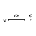 Helestra Luminaire de miroir NOK 60 IP44, chrome 