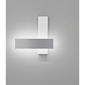 Luminaire mural DEX IP20, aluminium poli, blanc mat gradable