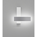 Helestra Luminaire mural DEX IP20, aluminium poli, blanc mat gradable