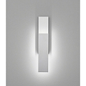 Helestra Luminaire mural DEX IP20, aluminium poli, blanc mat gradable