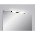 Luminaire de miroir LADO-S  60 court, commutable, �troit, avec diffuseur IP44, noir mat, blanche 