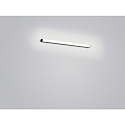 Helestra mirror luminaire LADO-S  60 short, switchable, slim, with diffuser IP44, black matt, white 