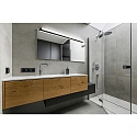 Helestra Luminaire de miroir LADO-S 120 grand, commutable, �troit, avec diffuseur IP44, chrome, blanche 