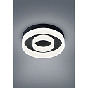 Luminaire de plafond LIV 2 voies, forme de l'anneau IP30, noir mat gradable