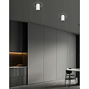 Helestra ceiling luminaire ROK 1 flame, direct / indirect, focusable IP20, white matt dimmable
