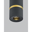 Luminaire de plafond ROK � 1 flamme, direct / indirect, focalisable IP20, or mat, noir mat gradable