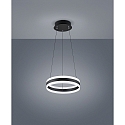 Luminaire � suspension LIV 40 haut bas, forme de l'anneau IP20, noir mat gradable