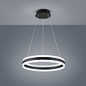 Luminaire � suspension LIV 60 haut bas, forme de l'anneau IP20, noir mat gradable