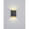 Luminaire mural TOCO angulaire, direct / indirect IP54, noir mat gradable