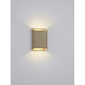 Luminaire mural TOCO angulaire, direct / indirect IP54, marron caf� gradable