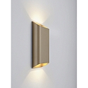Helestra Luminaire mural TOCO angulaire, direct / indirect IP54, marron caf� gradable