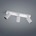 Luminaire de plafond RIWA 3 flammes IP20, blanc mat gradable