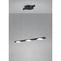 Luminaire � suspension POLE 3 flammes IP20, satin�, noir mat, anodis� gradable