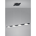 Luminaire � suspension POLE 4 flammes IP20, satin�, noir mat, anodis� gradable