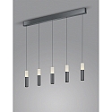 Helestra Luminaire � suspension LIDOS 5 flammes, direct / indirect IP20, chrome noir gradable