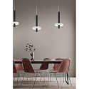 Helestra Luminaire à suspension KEA 3 flammes IP20, noir mat gradable