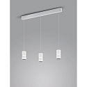 Luminaire � suspension ROK 3 flammes, r�glable, direct / indirect, focalisable IP20, blanc mat gradable