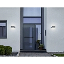 Helestra outdoor wall luminaire LUZ44 rotatable, direct / indirect IP54, graphite dimmable