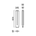 Helestra Borne d'�clairage OKI angulaire, avec diffuseur IP54, graphite, satin� 