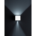 Luminaire mural d�ext�rieur SIRI 44 haut bas, angulaire, r�glable IP54, blanc mat gradable