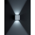 Luminaire mural d�ext�rieur SIRI 44 haut bas, angulaire, r�glable IP54, gris argent gradable