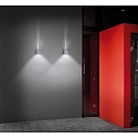 Helestra Luminaire mural d�ext�rieur SIRI 44 haut bas, angulaire, r�glable IP54, gris argent gradable