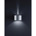 Luminaire mural d�ext�rieur SIRI 44-R haut bas, rond, r�glable IP54, gris argent gradable