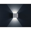 Luminaire mural d�ext�rieur SIRI 44-L haut bas, angulaire, r�glable IP54, gris argent gradable