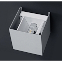 Helestra Luminaire mural d�ext�rieur SIRI 44-L haut bas, angulaire, r�glable IP54, gris argent gradable